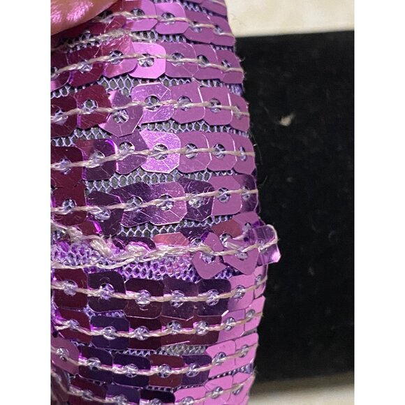 Sequin Embellished Womens Fashion Bangle Bracelet Purple Sparkle Statement Jewel - Picture 3 of 8